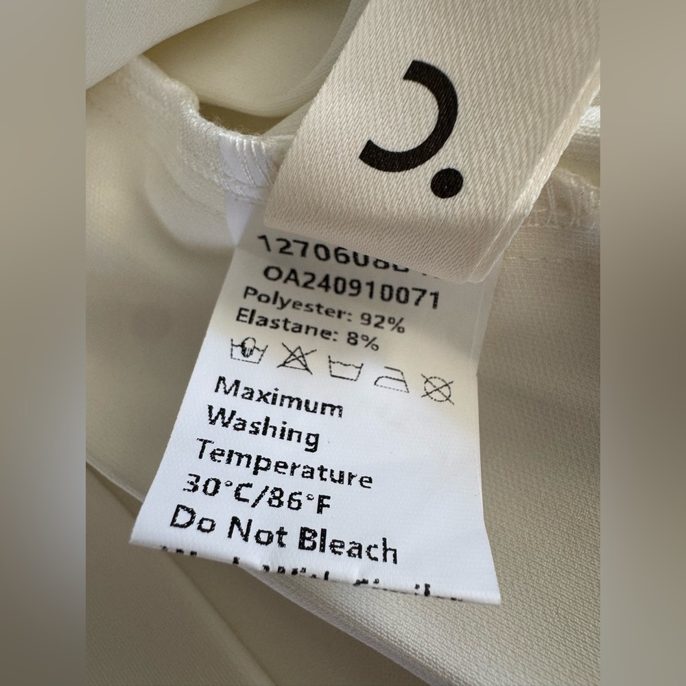 NWT | Commense | Metal-Button Pleated Tank Dress in White | Sz XS - Picture 8 of 9